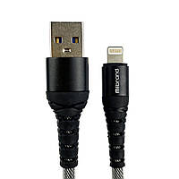 Кабель Mibrand MI-14 Fishing Net Charging Line USB for Lightning 2A 1m Black/Grey