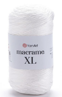 Macrame XL Yarnart(4мм)-154 білий, фото 1