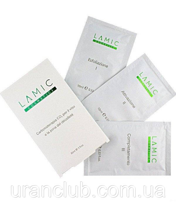 Карбокситерапія для обличчя та зони декольте Lamic Cosmetici Carbossiterapia CO2 (1 процедура) 3×10 мл. косметика