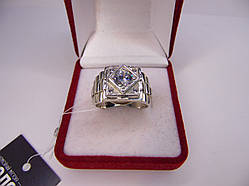 Срібна чоловіча печатка, перінь Розмір 20