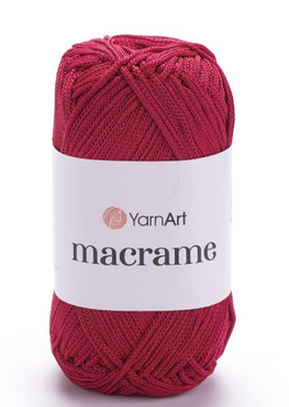 Пряжа Macrame Yarnart(2мм)-143 червоно-ягідний, фото 1