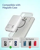 LL TRADER Power Bank, сумісний з MagSafe, магнітна зовнішня батарея ємністю 10000 мА·год, бездротовий портат, фото 5