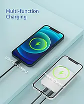 LL TRADER Power Bank, сумісний з MagSafe, магнітна зовнішня батарея ємністю 10000 мА·год, бездротовий портат, фото 4