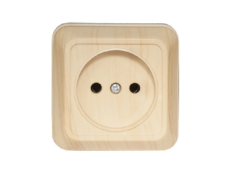 Розетка одинарна б/з зовнішня сосна OPERA LUXEL, фото 1