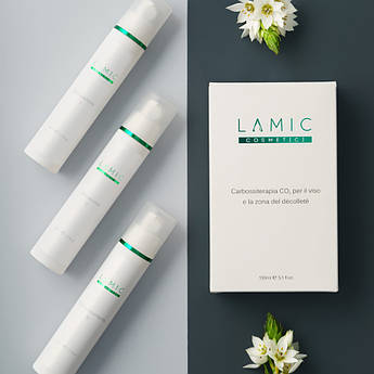 Карбокситерапія для обличчя та зони декольте Lamic Cosmetici Carbossiterapia CO2 7 процедур 3×50 мл. косметика