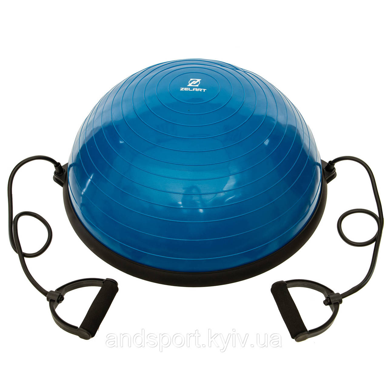 Півсфера для фітнесу з еспандерами BOSU Zelart BS-1524 кольори в асортименті Код BS-1524