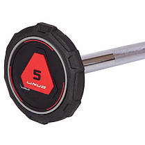 Штанга фіксована пряма поліуретанова LI NUO TA-3622-5 довжина-106см 5кг Код TA-3622-5, фото 2