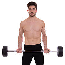 Штанга фіксована пряма поліуретанова Zelart Urethane Barbell TA-2689-40 довжина-112см 40кг Код TA-2689-40, фото 5