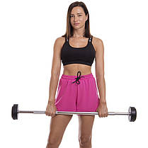Штанга фіксована пряма прогумована Zelart Rubber Coated Barbell TA-2685-10 довжина-95см 10кг Код TA-2685-10, фото 5