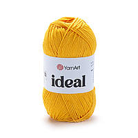 YarnArt IDEAL (Ідеал) № 228 жовтий (Пряжа бавовна, нитки для в'язання)