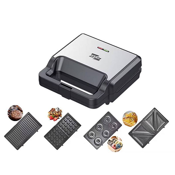 Сендвічниця вафельниця мінігриль мультимейкер 4в1 2200 Вт Zepline ZP-801 Німеччина