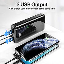 Зовнішній акумулятор 27 000 мА·год, QC 4.0 USB C 22,5 Вт, швидке заряджання PD 20 Вт, портативний зарядний пристрій, фото 6