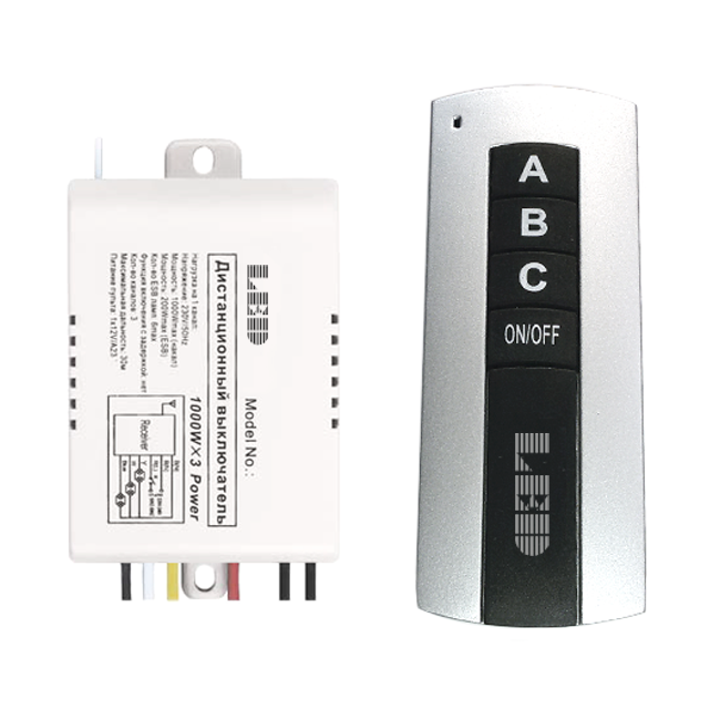 Пульт ДУ Feron TM76 (на 3 лінії-канали) Ardero 3*1000W дистанційний вимикач для люстр
