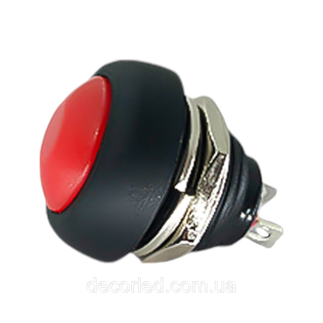 Кнопка PBS-33B (1A 250V) без фіксації червона, фото 1