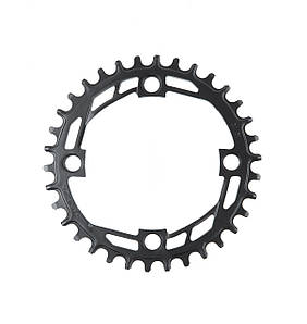 Зірка передня ONRIDE Solo 10, 34Т, BCD: 104 мм, сталь, чорний