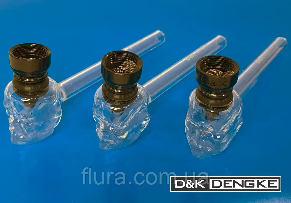 Скляна трубка випарник D&K Oil-pipe «Череп 💀» DK-8587 / Трубка зі скла