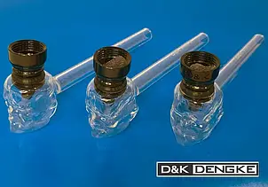 Скляна трубка випарник D&K Oil-pipe «Череп 💀» DK-8587 / Трубка зі скла, фото 1