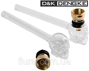 Скляна трубка випарник D&K Oil-pipe «Череп 💀» DK-8587 / Трубка зі скла, фото 4