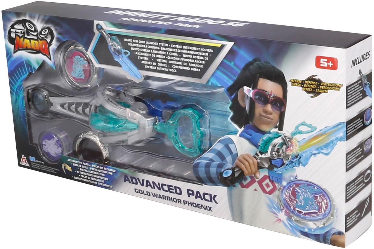 Ігровий набір Дзиґа Юла Infinity Nado VI серія Advanced Pack Gold Warrior Phoenix Золотий Воїн Фенікс, фото 1