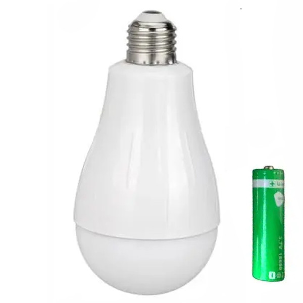Світлодіодна LED лампочка з акумулятором FA-3915, 15W, E27, 1x18650