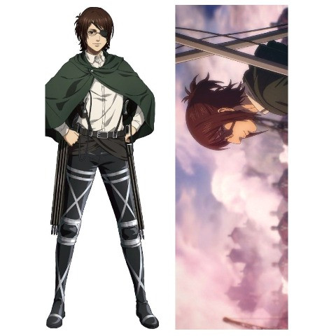 Дакімакура 150 х 50 см Ханджи Зое Зоэ Hange Zoë Attack on Titan Атака Титанов Подушка з наволочкою обнімашка, фото 1