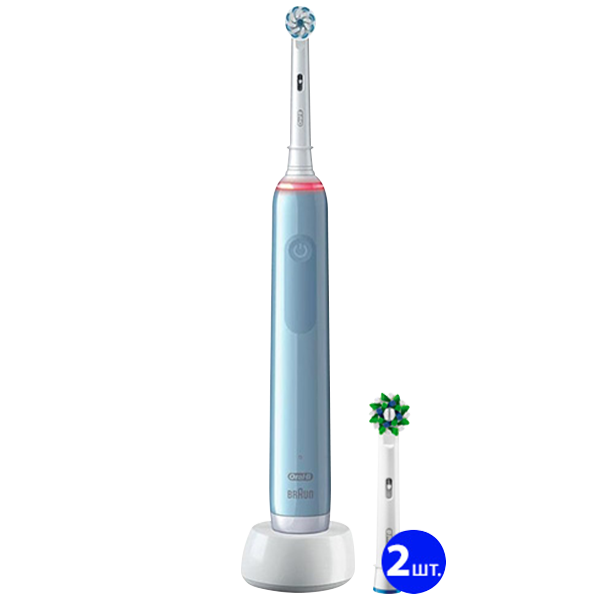 Електрична зубна щітка Oral-B D505.513.3 Pro 3 3000 Sensitive Clean Blue (3 нас.)
