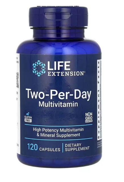 Мультивітаміни для прийому двічі на день, Life Extension, 120 капсул