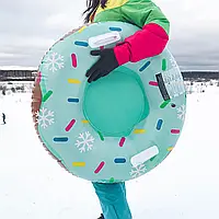 Надувні санки/тюбінг/ватрушка для катання з гірки, тюбінг із ручками, фото 1