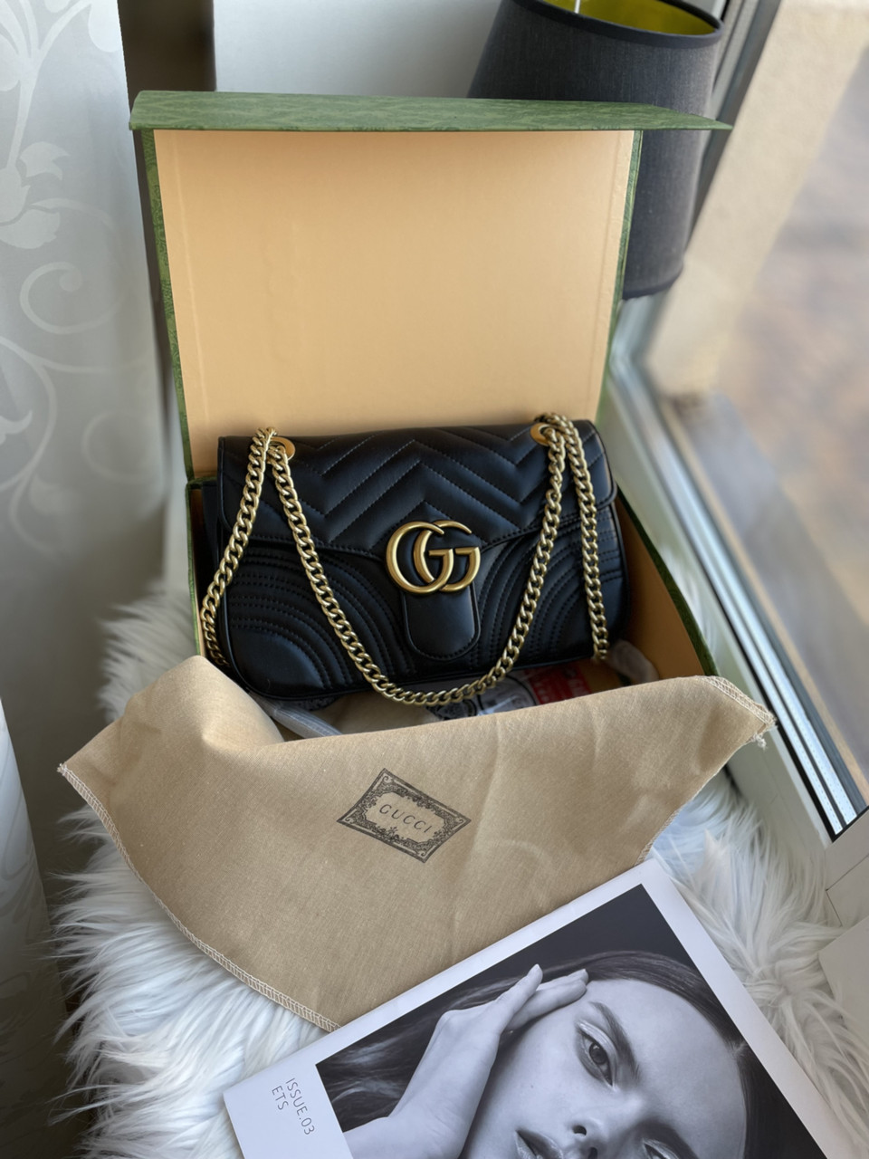 Жіноча брендова сумка Гуччі / стильна жіноча сумочка на ремені Gucci, фото 1