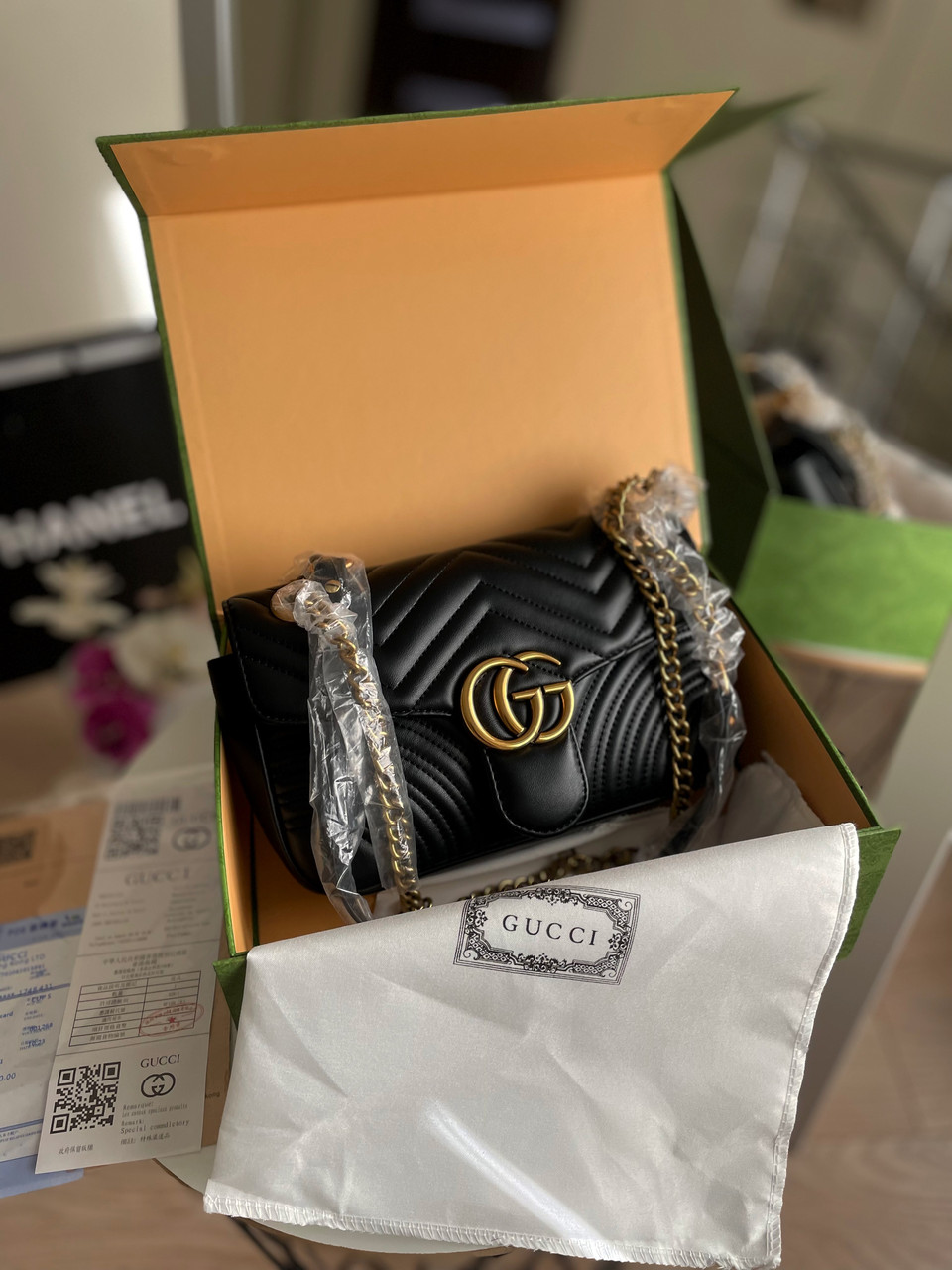 Жіноча брендова сумка Гуччі / стильна жіноча сумочка на ремені Gucci, фото 1
