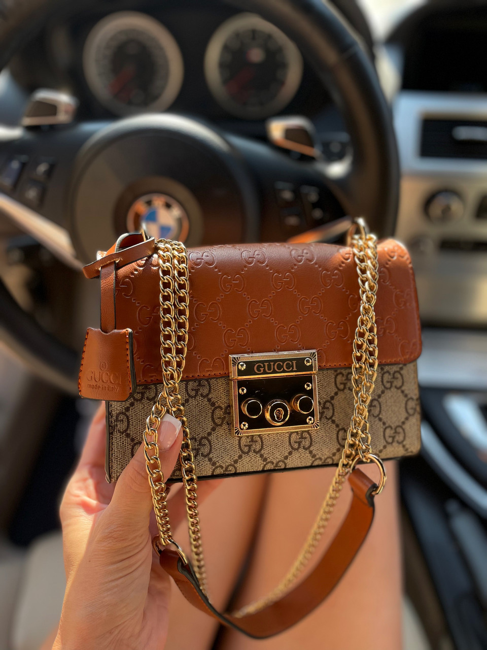 Жіноча брендова сумка Гуччі / стильна жіноча сумочка на ремені Gucci, фото 1