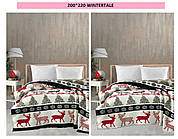 Новорічні турецькі бавовняні пледи 200*220 TM Vefa Wintertale