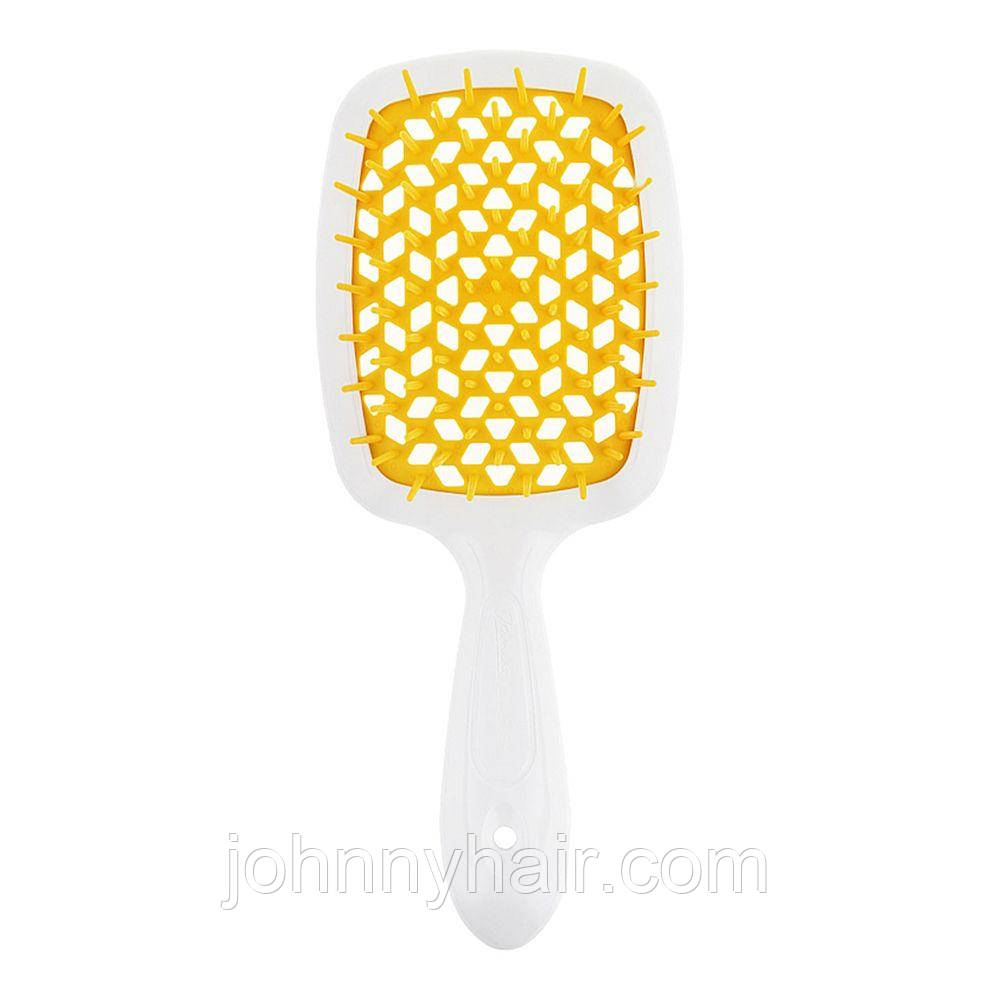 Janeke Superbrush  щітка для волосся  біло-жовта