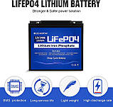 Акумулятор Eco Worthy LiFePO4 12V 24Ah (288Wh) літій залізо фосфатна батарея із вбудованим BMS, 3000+ циклів, фото 3