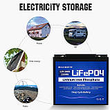 Акумулятор Eco Worthy LiFePO4 12V 24Ah (288Wh) літій залізо фосфатна батарея із вбудованим BMS, 3000+ циклів, фото 6