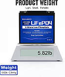 Акумулятор Eco Worthy LiFePO4 12V 24Ah (288Wh) літій залізо фосфатна батарея із вбудованим BMS, 3000+ циклів, фото 8