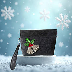 Сумочка міні для подарунків і цукерок Betty Pretty з сукна сіра KL19GRYG