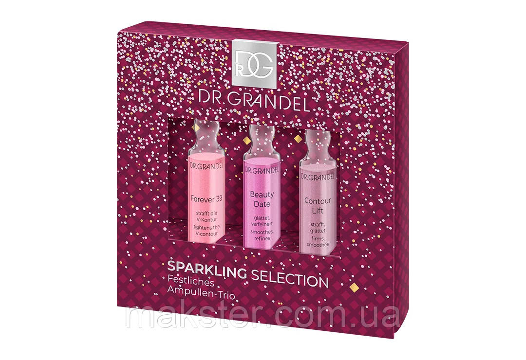 Ампули для вражаючого сяяння шкіри Dr. Grandel Sparkling Selection, 3 х 3 мл
