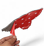 Емблема приціл Toyota орлині крила (металева LUXE версія) Хром 150г (на скотчі), фото 2