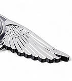 Емблема приціл Toyota орлині крила (металева LUXE версія) Хром 150г (на скотчі), фото 3