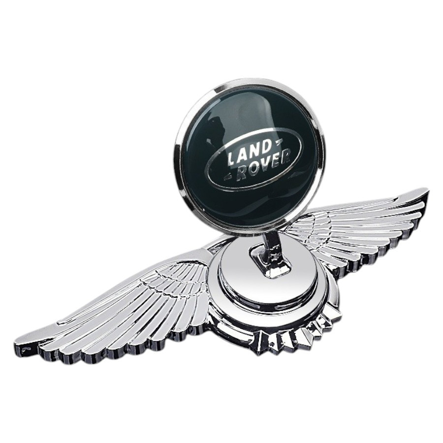 Емблема приціл Land Rover орлині крила (металева LUXE версія) Хром 150г (на скотчі), фото 1