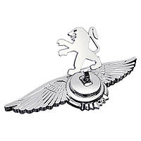 Емблема приціл Peugeot орлині крила (металева LUXE версія) Хром 150г (на скотчі)