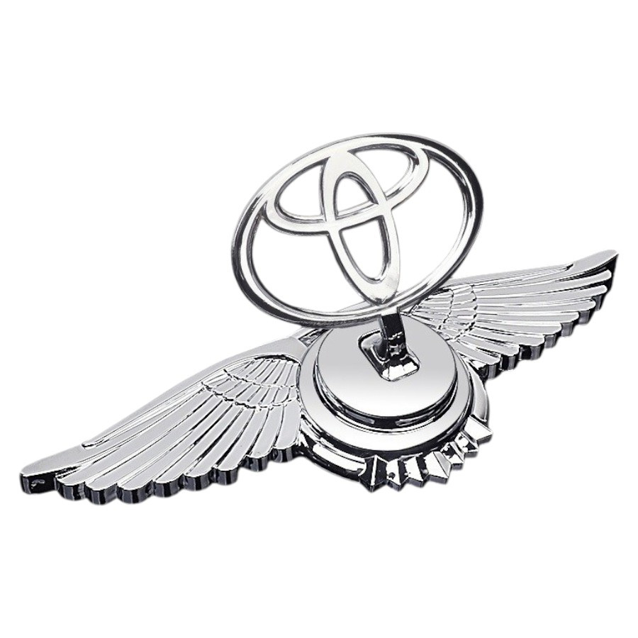 Емблема приціл Toyota орлині крила (металева LUXE версія) Хром 150г (на скотчі), фото 1