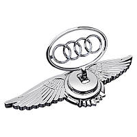 Емблема приціл Audi орлині крила (металева LUXE версія) Хром 150г (на скотчі)