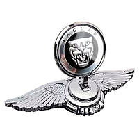 Емблема приціл Jaguar орлині крила (металева LUXE версія) Хром 150г (на скотчі)