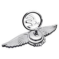 Емблема приціл Skoda орлині крила (металева LUXE версія) Хром 150г (на скотчі)