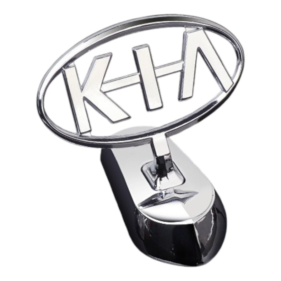 Емблема приціл KIA (металева LUXE версія) Хром 140г (на скотчі), фото 1