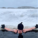 Шапка для лазні з льону 940 белая Harvia, фото 3