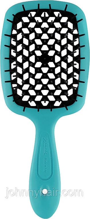 Janeke Superbrush  щітка для волосся  бірюза з чорним, фото 1