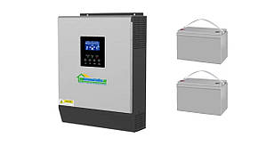 Комплект: Інвертор OFF-GRID PWM3KW50A PWM 3 KW + WiFi + 2 гелевих АКБ 100 АН STURMAX